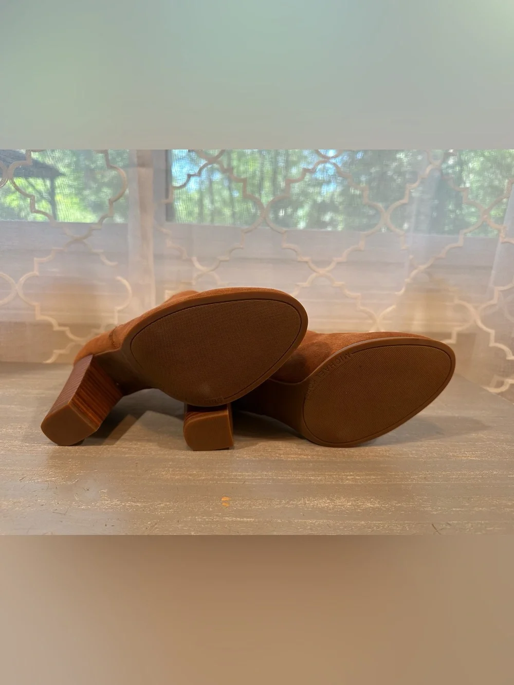 ✨ Michael Kors Lottie Suede Chelsea Booties Chestnut Brown Size 8